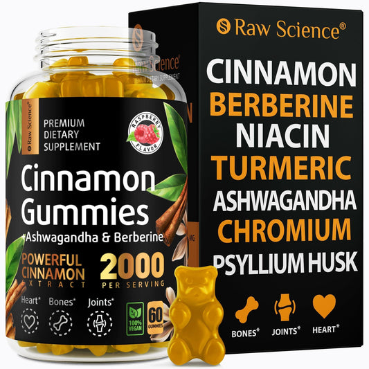 Cinnamon Gummies Blood Support Ceylon Cinnamon Bark 2000MG Blend 60 Gummies