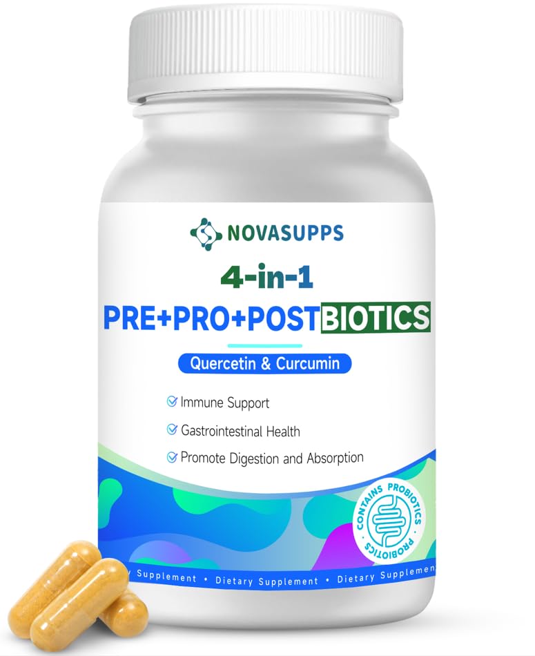 Probiotics Women Men Gut Health: Digestive Health Immune Support Bloating Relief Shelf Stable Strains 35B CFUs per Capsule Complex with Prebiotics Postbiotics Quercetin & Curcumin Supplement