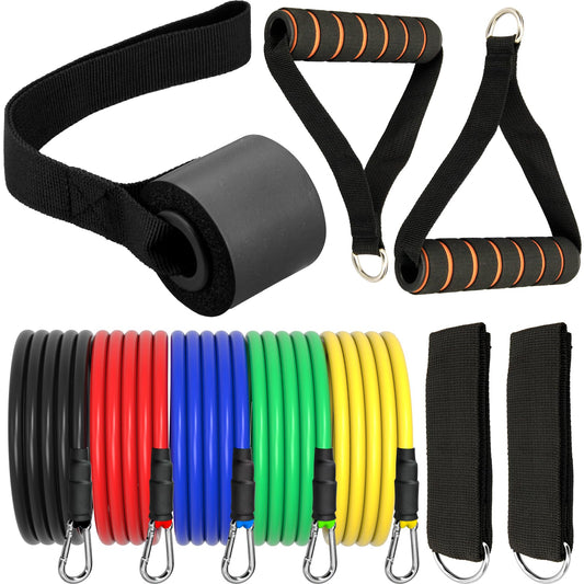 Resistance Bands Set with Handles， Exercise Bands for Home Gym， Resistance Bands for Working Out， Bandas De Resistencia para Hacer Ejercicio， Workout Bands， Exercise Bands Resistance Bands Set
