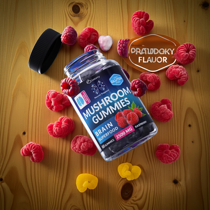 Mushroom Gummies Lion's Mane and Reishi for Cognitive Clarity 60 Gummies