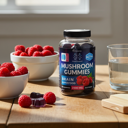 Mushroom Gummies Lion's Mane and Reishi for Cognitive Clarity 60 Gummies